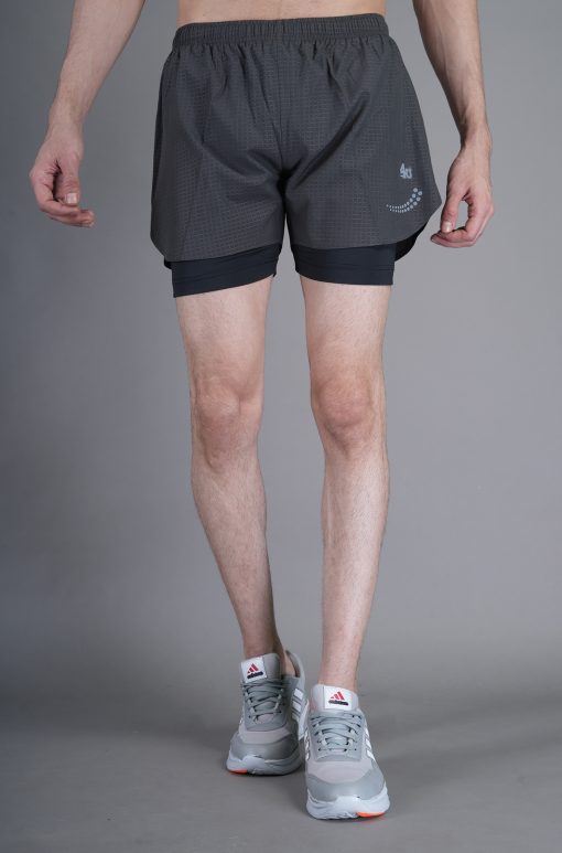 NS Lycra Shorts for Athletes | Embossed Print, 4-Way Lycra Inner, Regular Fit - Image 2