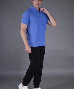 Sapphire Collar Neck T-Shirt for Men |  Half Sleeve, Regular Fit