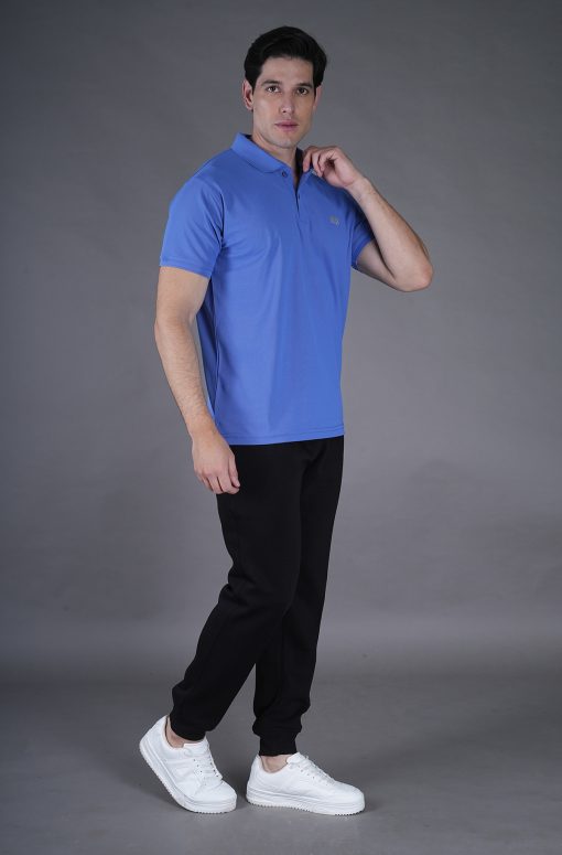 Sapphire Collar Neck T-Shirt for Men |  Half Sleeve, Regular Fit