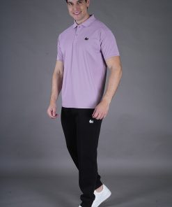 Mauve Collar Neck T-Shirt for Men |  Regular Fit