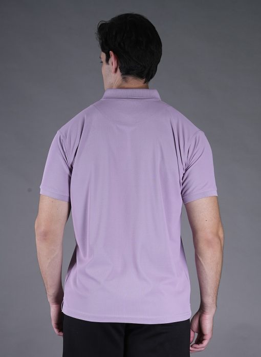 Mauve Collar Neck T-Shirt for Men |  Regular Fit - Image 2