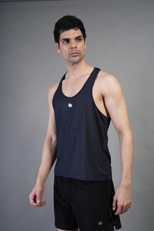 Men’s Singlet with Deep Shoulder | 100% Polyester, Abstract Print - Image 2