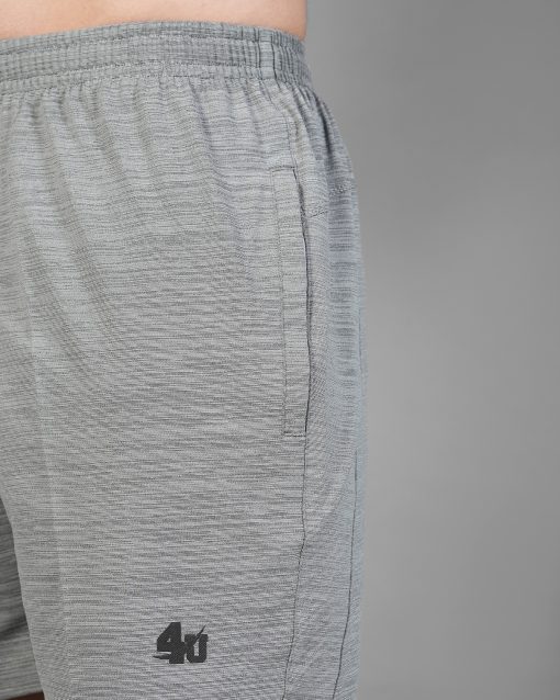 Men’s Regular Fit Slub Polyester Lycra Blend Shorts | Above Knee - Image 4
