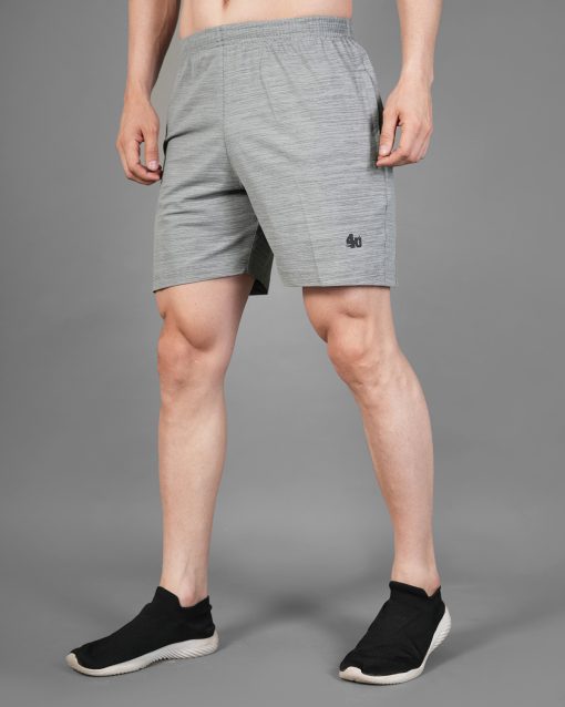 Men’s Regular Fit Slub Polyester Lycra Blend Shorts | Above Knee - Image 2